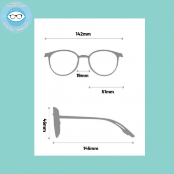 Gọng nhựa càng kính titanium mã 8151